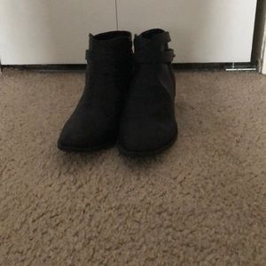 Lauren Conrad Black Faux Leather Booties